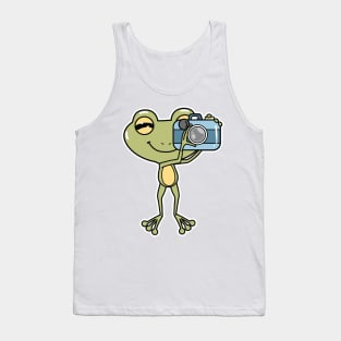 Frog as Photographer with Camera Tank Top